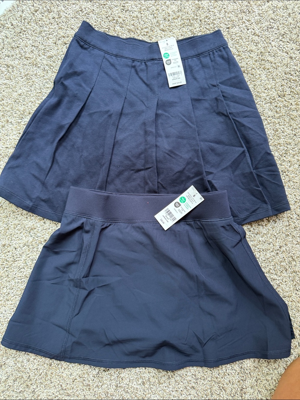 2 - NWT OshKosh B'gosh Navy Circle Skorts with Built-In Shorts size 8